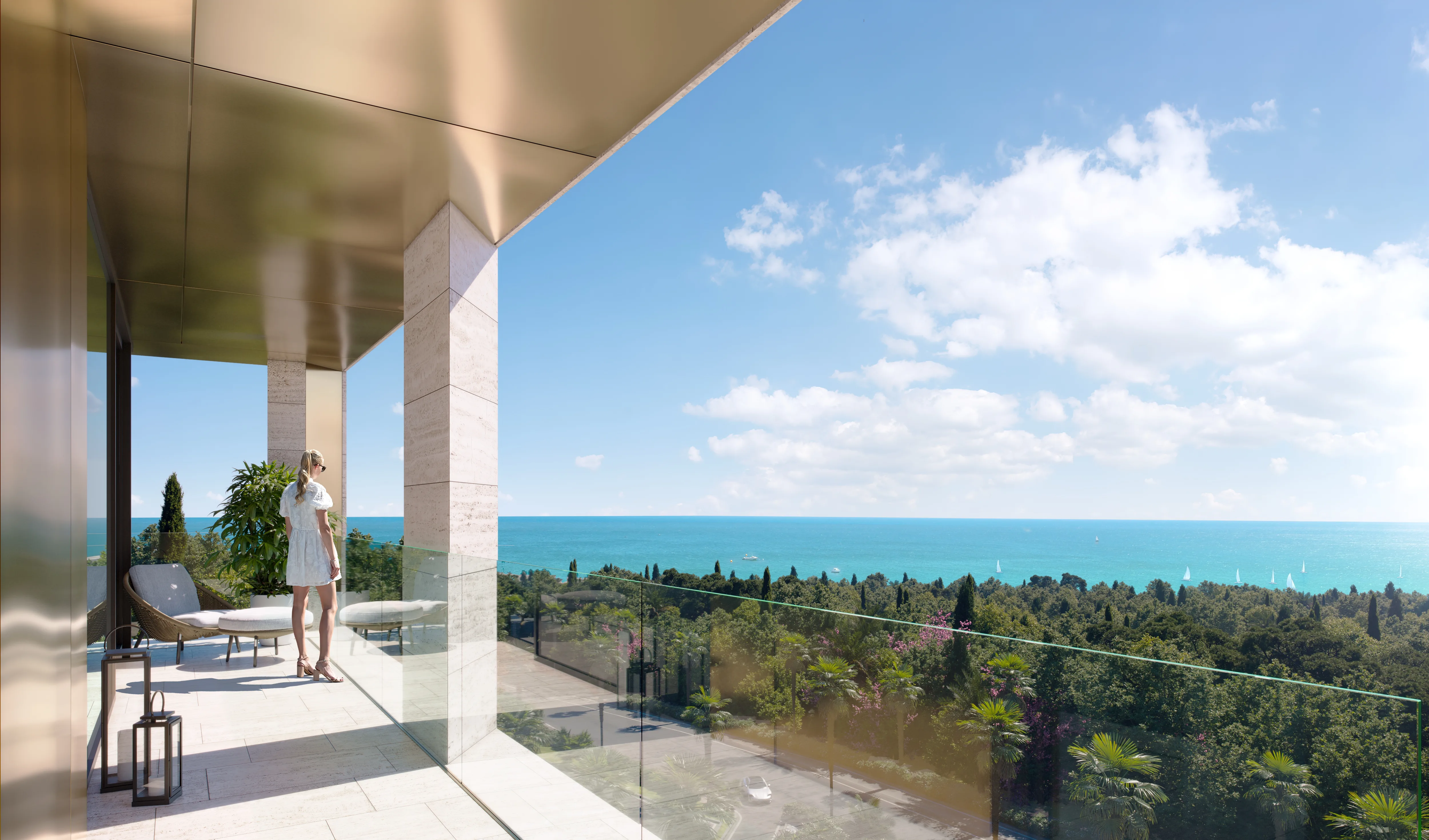 МФК «Парк» — ночной вид